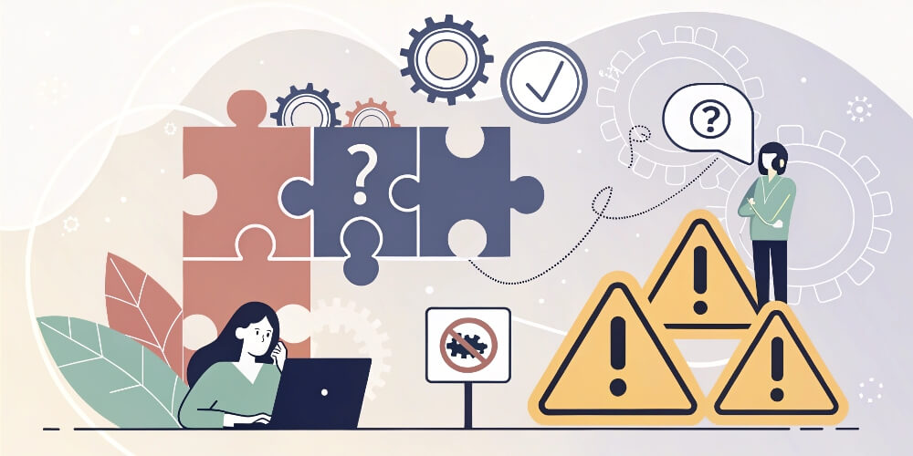 Filejoker Abstract graphic representing user concerns or technical support issues