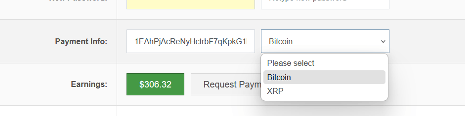 Filejoker Payment Info - Earnings